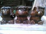 Patung Monyet Kayu Jati