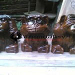 Patung Monyet Kayu Jati