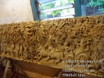 Ukiran Relief Karno Tanding kayu Jati